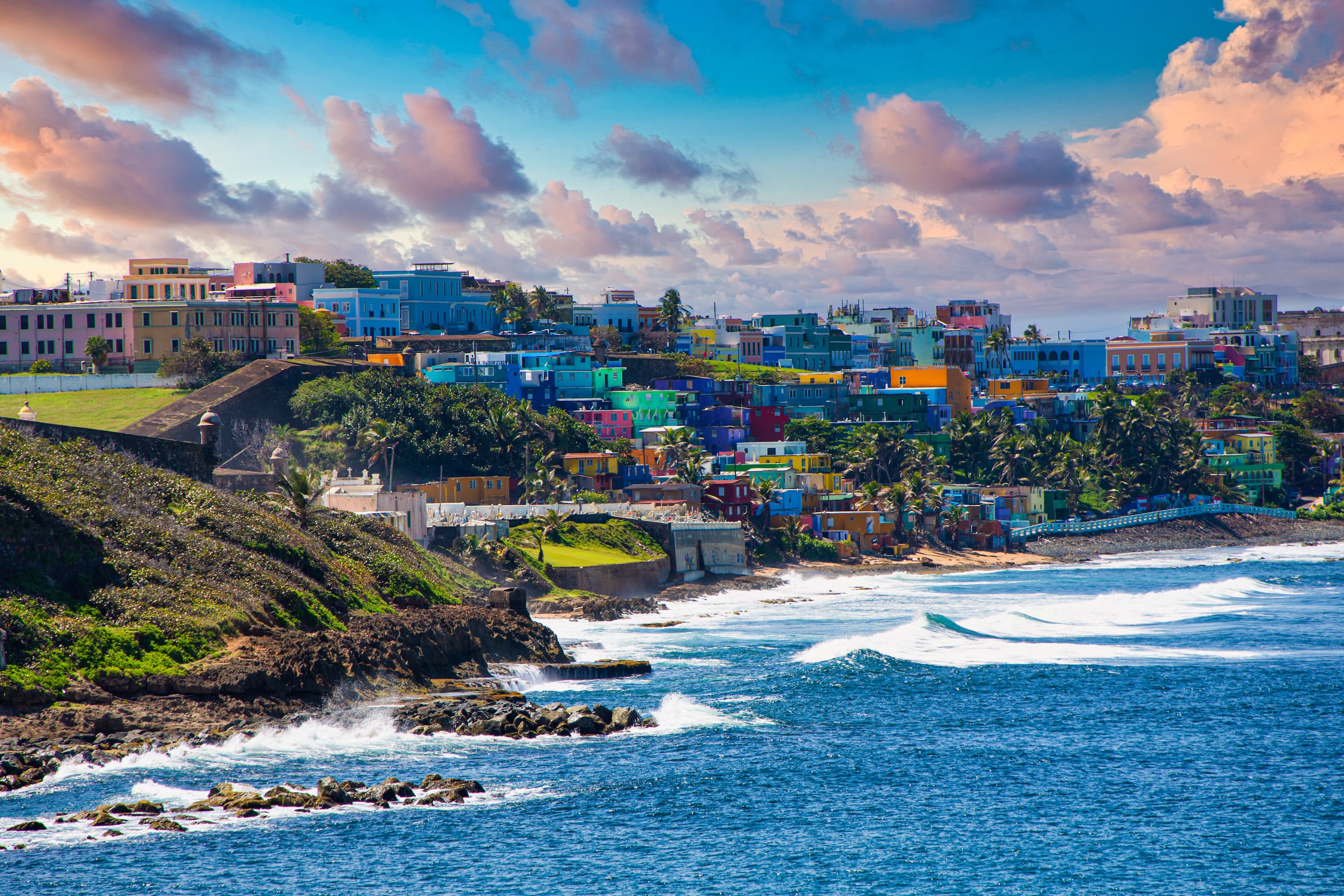 Vista del Morro en el Viejo San Juan